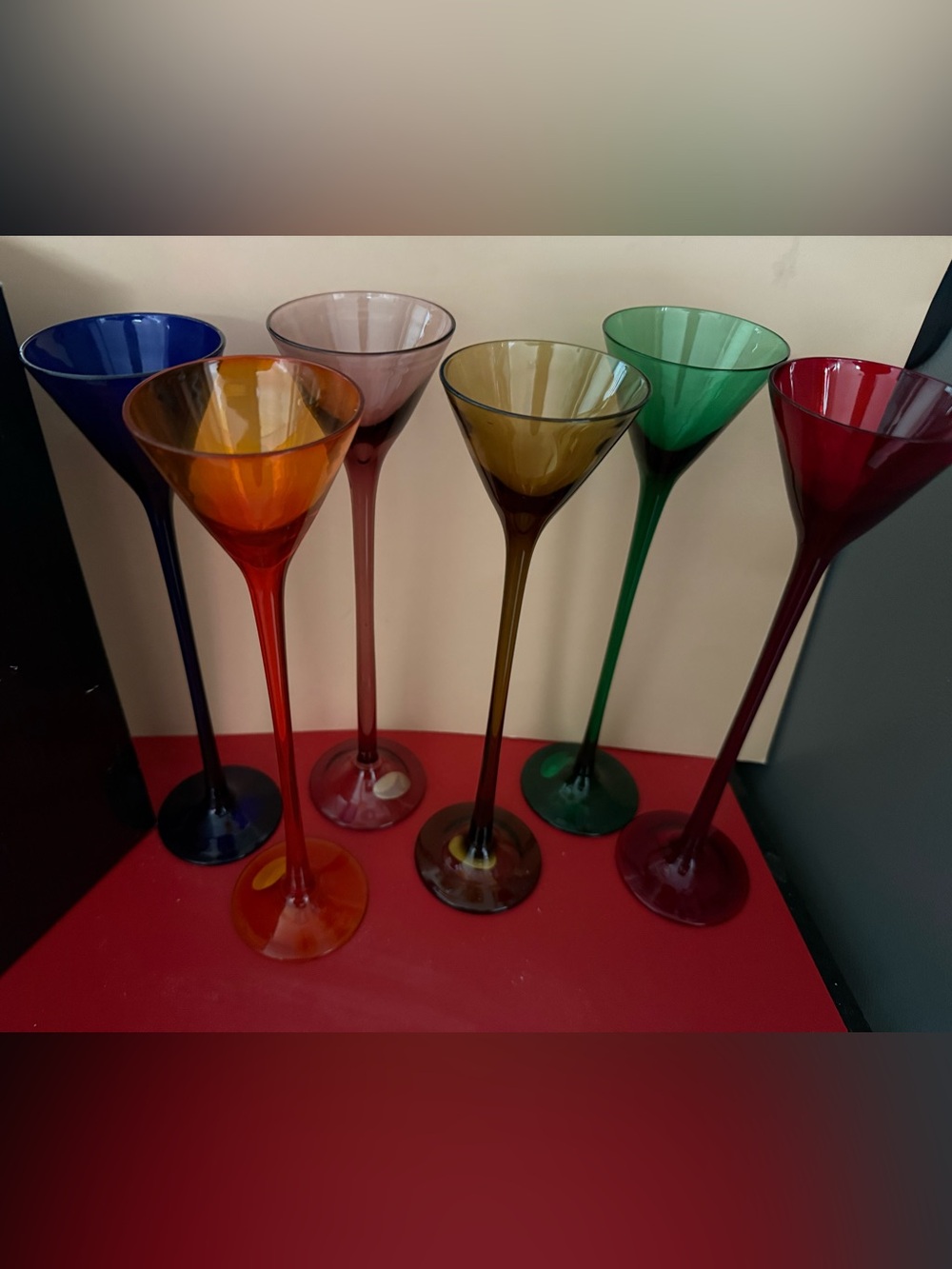 Bombay Colored Glass Votive Holders - Set of 6